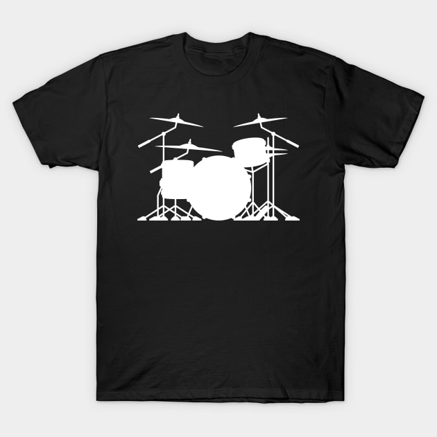 Drum set silhouette illustration T-Shirt by hobrath